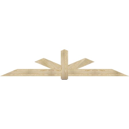 Ekena Millwork Kennewick Rough Sawn Timber Gable Bracket, Douglas Fir, 108"W x 22"H x 2"D x 6"F, 5/12 Pitch GBW108X22X0206KEN00RDF
